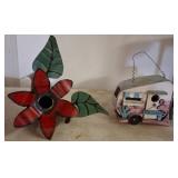 Metal Flower Yard Stake and Camper Decor