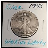 1943 Walking Liberty Silver Half Dollar