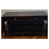 Black Wood Console Table by Kevin Charles