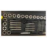Steel Tap and Die Set in Plastic Case