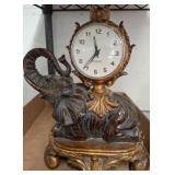 Gold-Tone Elephant Clock by InterDesign