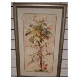 Framed Tropical Bird and Floral Art Print