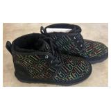 UGG Lace-Up Boots with Multicolor Logo Design