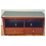 Wood Console Table With Glass Top Insert