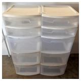 Sterilite Plastic Storage Drawer Tower Set