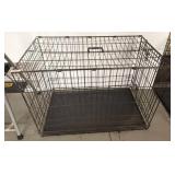 Metal Wire Pet Crate with Plastic Tray