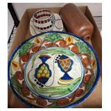 Decorative Ceramic Items Including Talavera Bowl