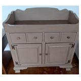 Painted Wood Cabinet With Four Drawers