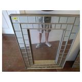 Rectangular Mirror with Tiled Frame Design w1