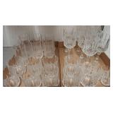 Clear Glassware With Cut Detailing