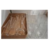 Clear Fluted and Cylindrical Glass Set