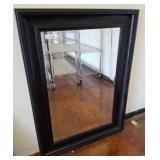 Black Wall Mirror with Beveled Frame w1
