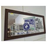 Rolling Rock Beer Advertising Mirror, 48x24 w1