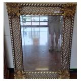 Ornate Gold-Toned Wall Mirror, 36x48 w2
