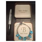 Bella Perlina Bracelet With Blue Decorative Beads