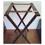 Folding Wooden Luggage Rack With Fabric Straps