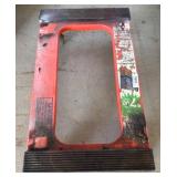 Red Steel Dolly with Rubber Grips and Casters