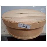 Round Wooden Shaker-Style Lidded Box