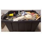 Large Bin with Assorted Hardware and Tools