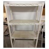 White Plastic Shelving Unit with Four Tiers