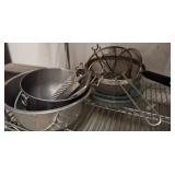 Kitchenware Including Bowls and Strainers