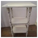 Three-Tier Painted Wood Side Table