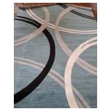 Toscana Collection Area Rug in Blue and Gray