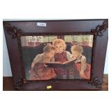 Framed Print of Children Reading, W2 Marked