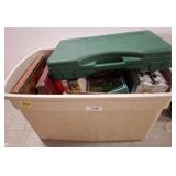 Storage Bin with Games and Gardening Tools