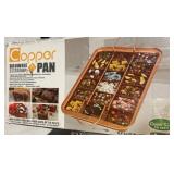 Copper Brownie Pan with Dividers and Handles