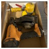 Air-Powered Sander and Pneumatic Nail Gun