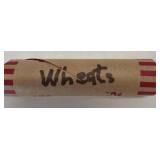 Paper Roll Marked 'Wheats' With Coins Inside