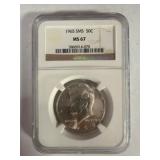 1965 SMS 50C Kennedy Half Dollar, MS67