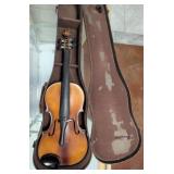 Wooden Violin With Hard Shell Case