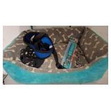 Dog Bed with Leash, Collar, and Harness