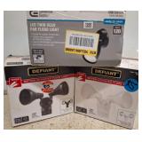Three Flood Lights by Defiant/Commercial Electric
