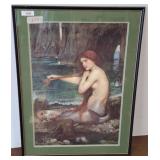 Framed Print of Mermaid by J.W. Waterhouse