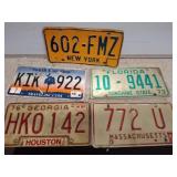 Five U.S. License Plates