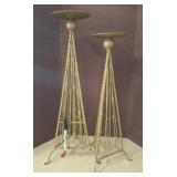 Brass Tripod Candle Holders