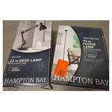 Hampton Bay Desk and Floor Lamps, Matte Black