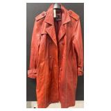 Red Wilsons Leather XXL Trench Coat