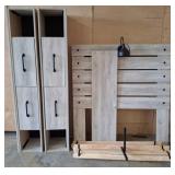 Full Size Bed Frame with Storage Components