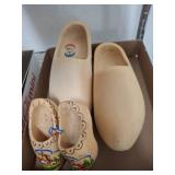 Painted and Plain Dutch Wooden Clogs