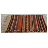Woven Wool Textile with Fringe Trim