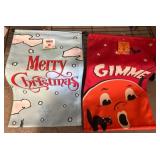 Two Polyester Holiday Hanging Banners