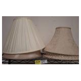 Four Fabric Lampshades with Varying Designs