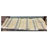 Placemats and Napkins, Natural/Blue Striped