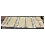 Placemats and Napkins, Natural/Blue Striped