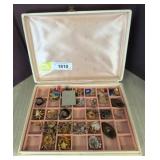 Jewelry Box with Assorted Costume Pieces