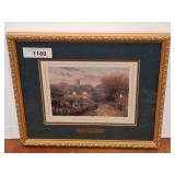 Thomas Kinkade Framed Print With Brass Plaque